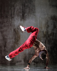 young modern hip hop male dancer