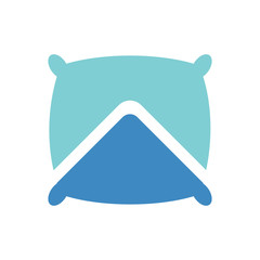 Pillow and up arrow logo icon design template elements, vector illustration