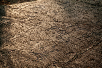 Zalavruga, Belomorsk, Karelia, Russia. Summer landscape plateau with the White Sea petroglyphs.