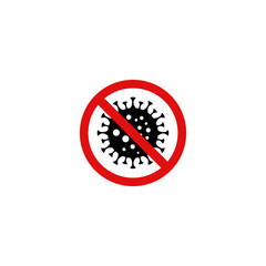 Stop Coronavirus Icon, No Virus sign vector