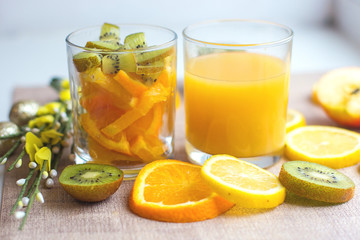 orange juice in a glass