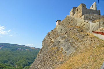 The ruins of a medieval Norman castle in Basilicata region, Italy