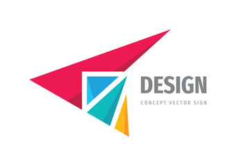 Wing - concept logo template vector illustration. Dynamic transport sign. Active sport fitness symbol. Abstract arrow icon. graphic design element. 