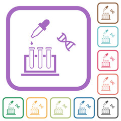 DNA experiment simple icons