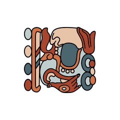 Vector illustration of a stylized image of Native American symbols. For printing on fabric, for poster, for postcards.