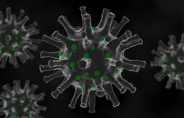 Coronavirus COVID-19 microscopic bacteria background