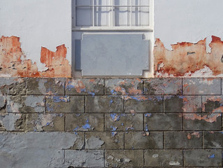 Colorful colonial facade in the old city center of Santa Cruz. La Palma Island. Canary Islands....