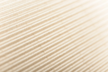 Carton or cardboard packing material. Texture of corrugated paper sheets made from cellulose. Supplies for creating boxes and packaging. Pasteboard background. Natural brown cardboard surface.