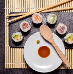 Hosomaki, sushi, Japanese atmosphere collection