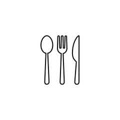 Spoon, fork and knife, Restaurant sign and symbol vector design