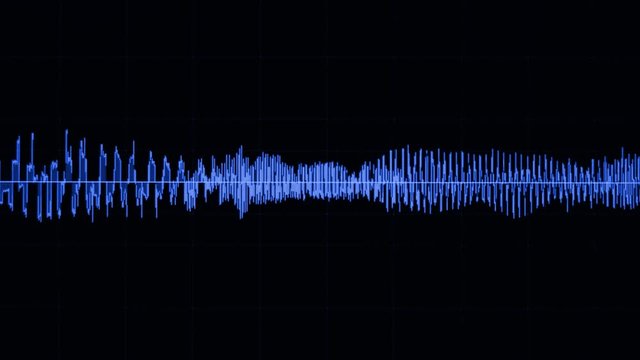 Audio Waveform Analysis Blue