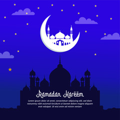 abstract beautiful banner ramadan kareem concept