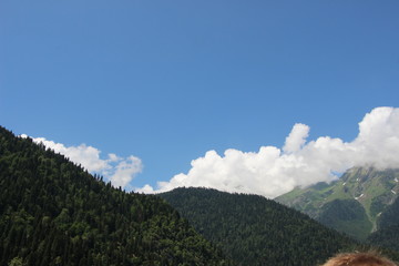 clouds over the mountains