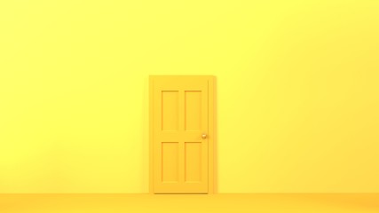 One closed. 3d render illusatration design.