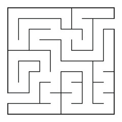 Abstract maze labyrinth with entry and exit	
