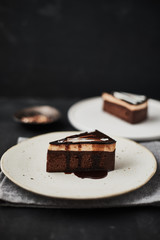 tasty homemade chocolate cake.