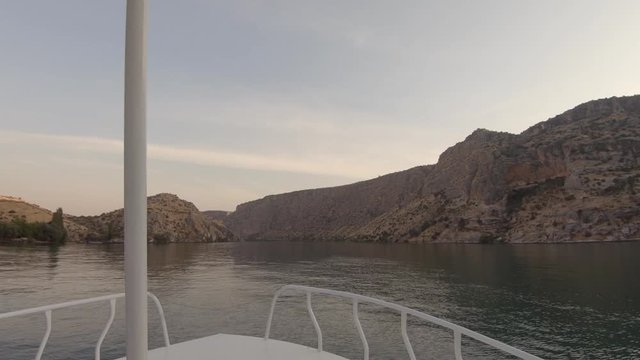 relaxing on a halfeti boat trip with nature