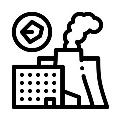 coal production plant icon vector. coal production plant sign. isolated contour symbol illustration