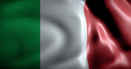 Fototapeta premium National flag of Italy waving on the wind