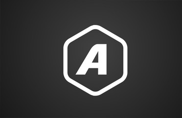 A black and white alphabet letter logo icon design with rhombus for business and company