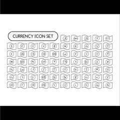 Currency symbol icon with money. Worldwide currency symbol. Main Currency. USD, EUR, JPY, GBP, AUD, CAD, CHF, CNY. money, banks, coins, payments, savings, currency exchange.