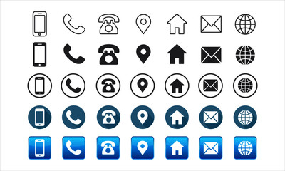 Contact icons in Vector 
