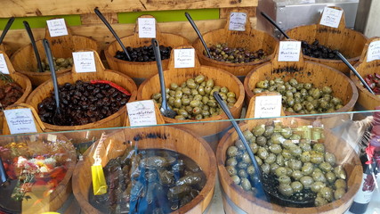 Italian Swiss traditional market