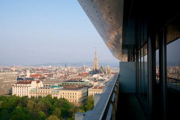 VIENNA, AUSTRIA - APR 29th, 2017: Beautiful view of famous St. Stephen's Cathedral Wiener...