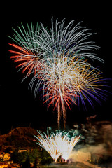 fireworks in a nearby town