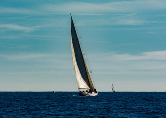 boats sailing through the mediterranean sea
