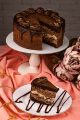 piece of chocolate cake