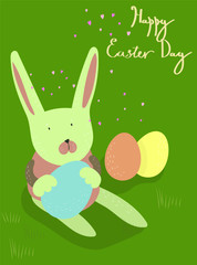 easter card with bunny
