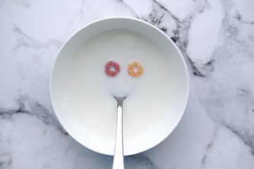 Healthy Corn Flakes with Milk for Breakfast