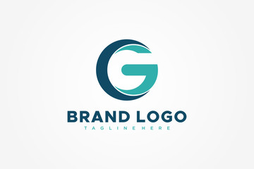 Abstract Circular Initial Letter G Logo. Usable for Business and Technology Logos. Flat Vector Logo Design Template Element.