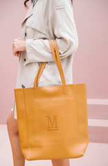 Tan leather bag
