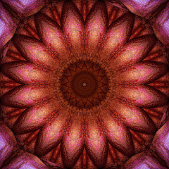 Abstract Mosaic Background ilustration, symmetrical kaleidoscope pattern, geometric mandala graphic design - 339640315