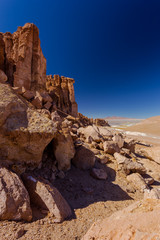 Beautiful desert landscapeat San Pedro de Atacama,  Antofagasta Region in  Chile.