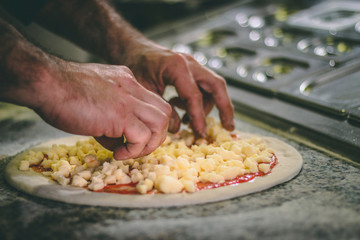 Preparación de pizza