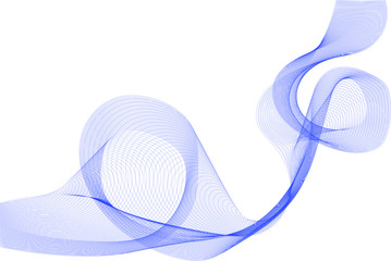 beautiful abstract blue ribbon with rings