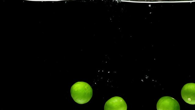 lime drop in water slower motion