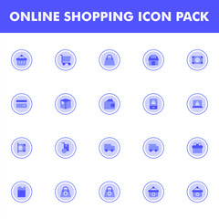 Online shopping icon pack isolated on white background. for your web site design, logo, app, UI. Vector graphics illustration and editable stroke. EPS 10.