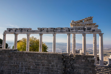 Trajan temple in ancient city of Pergamon in Turkey.