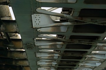 metal bridge over perfume river