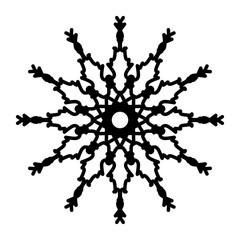 Abstract mandala on white background. Greeting Card, Invitation, Tattoo. Anti-Stress Therapy Pattern.