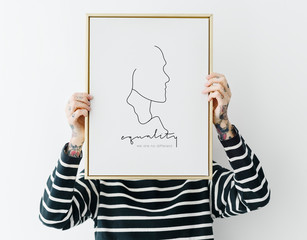 Minimal gold frame