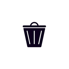 Bin icon on white background.