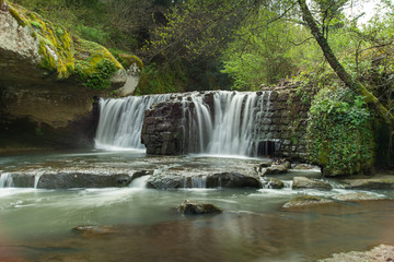 Fototapeta na wymiar waterfalls torrent of soriano chia viterbo