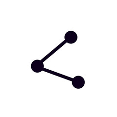Global networking icon. Social connections on white background.