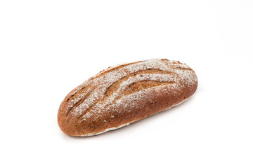 fresh bread isolated on white background