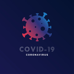 Coronavirus symbol. Lockdown Pandemic stop Novel Coronavirus outbreak covid-19. 